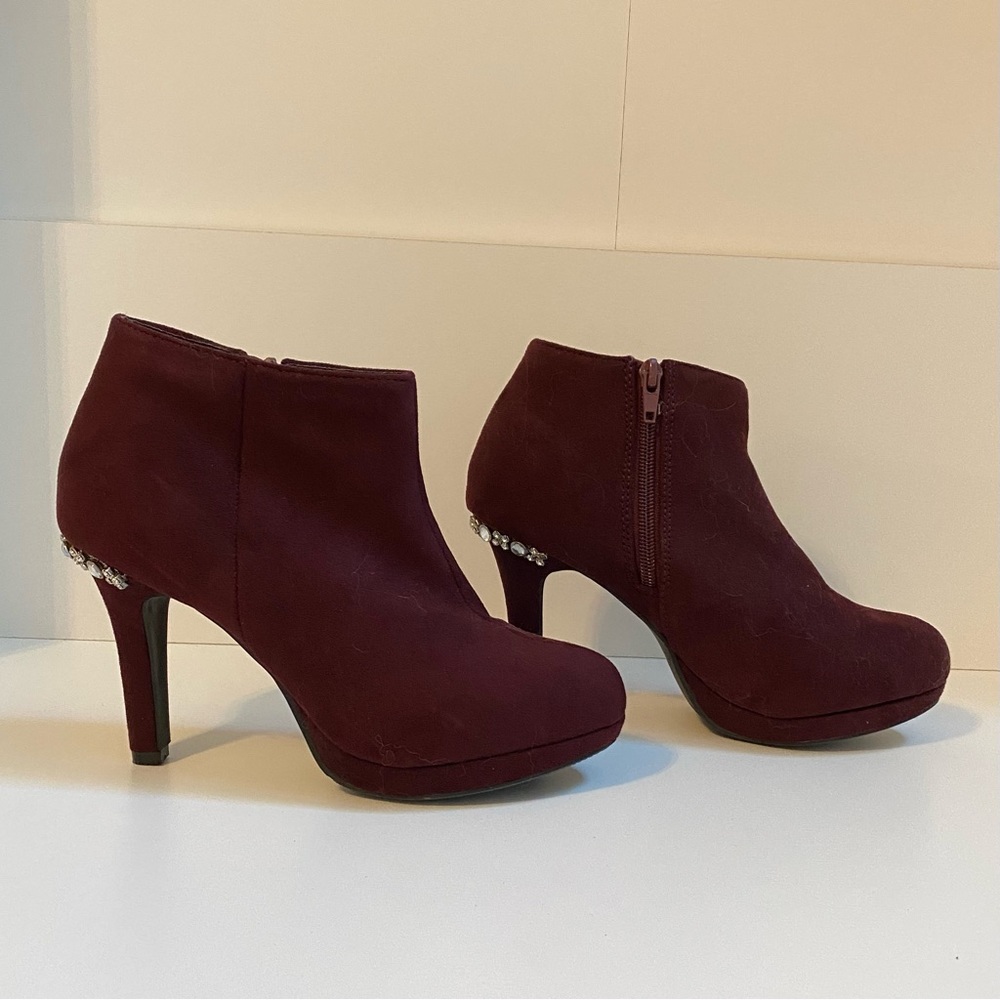 Burgundy boots